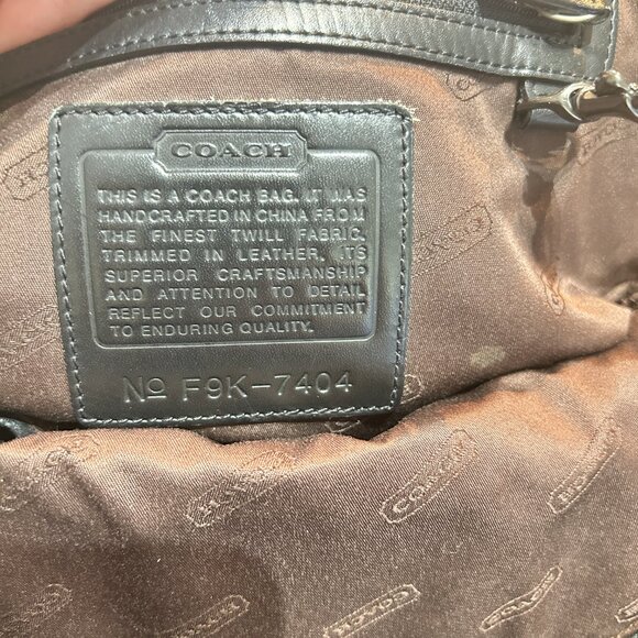 Coach Vintage Mercer Nylon & Leather Backpack Black Travel Bag Lightweight - Picture 9 of 9